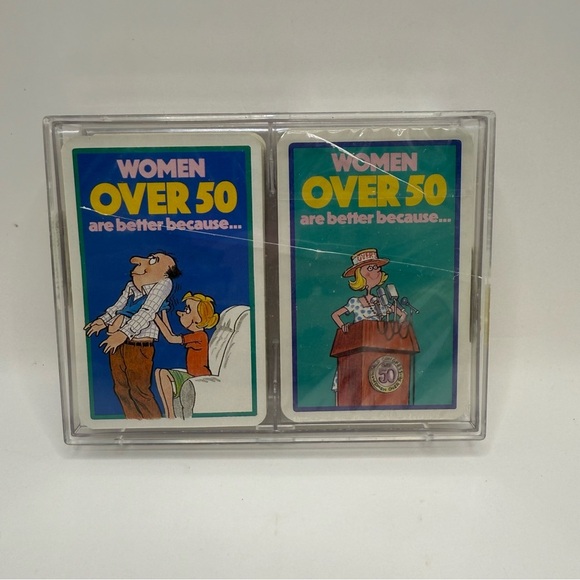 Vintage 2 Decks of "Women Over 50 Are Better Because..." Playing Cards Belgium - Picture 4 of 5